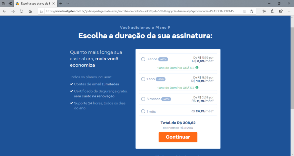 Hospedagem de Site com Domínio Grátis - HostGator